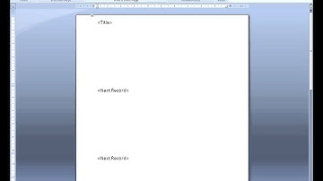 Creating Labels using Mail Merge in Word 2007