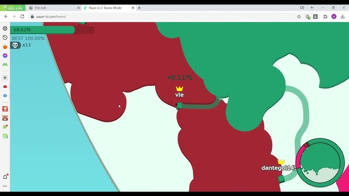 Paper.io 2 [Teams] Map Control: 100.00% - BiliBili