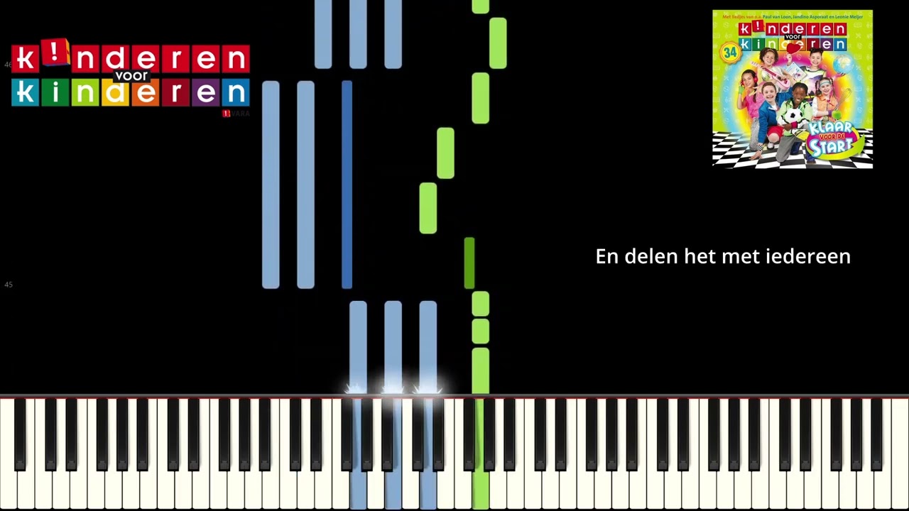 Klaar voor de Start - Kinderen voor Kinderen | Easy Piano Arrangement [Lyrics + Free Sheet Music]