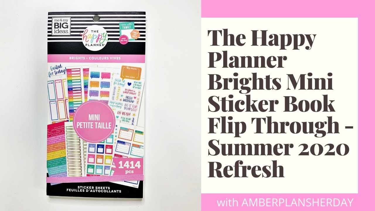 The Happy Planner Brights Mini Sticker Book Flip Through - Summer 2020 ...