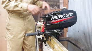 2STマーキュリー2馬力船外機の自動給油とスロット加工。