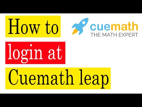 How to login at the Cuemath leap