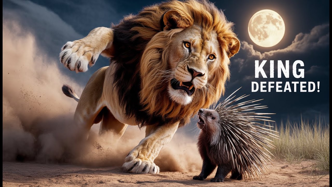 Lion vs Porcupine The King's Painful Lesson Unbelievable Savanna Battle
