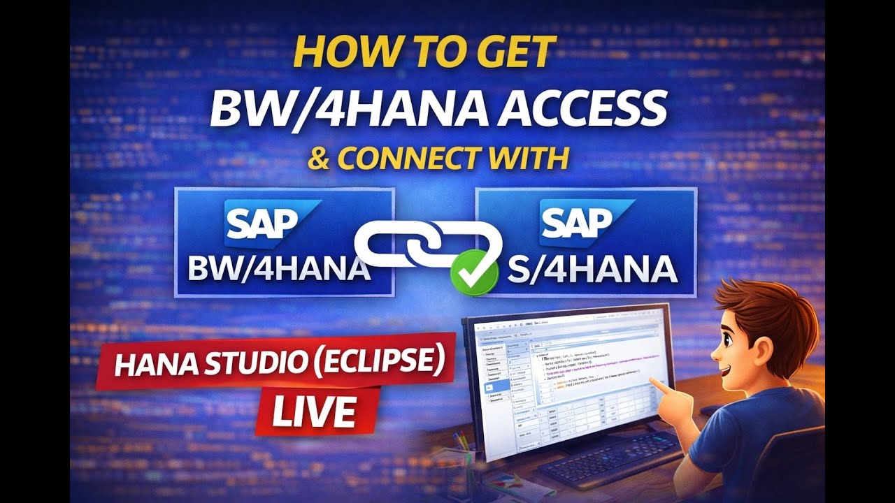 How to Get BW/4HANA Access & Connect with S/4HANA |HANA Studio(Eclipse) Live (FREE Trial Included)