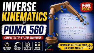 Inverse Kinematics of PUMA 560 Robot Explained | Robotics Engineering