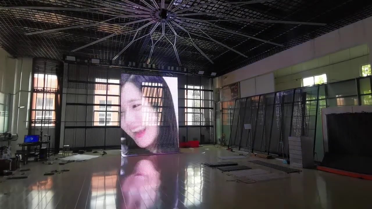 P31 25 Flex Point Light LED Mesh Curtain Video Backdrop for dj Party and Event entrance