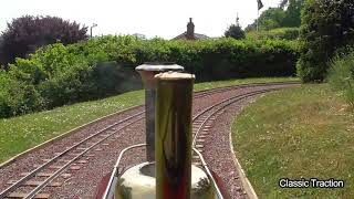 FOOTPLATE RIDE ON BHLR No  4 THOMAS II AT THE BEER HEIGHTS LIGHT RAILWAY  26th May 2018