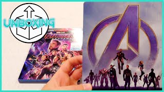 Avengers Endgame Steelbook 4K Blu-ray Unboxing (Best Buy Limited Edition)