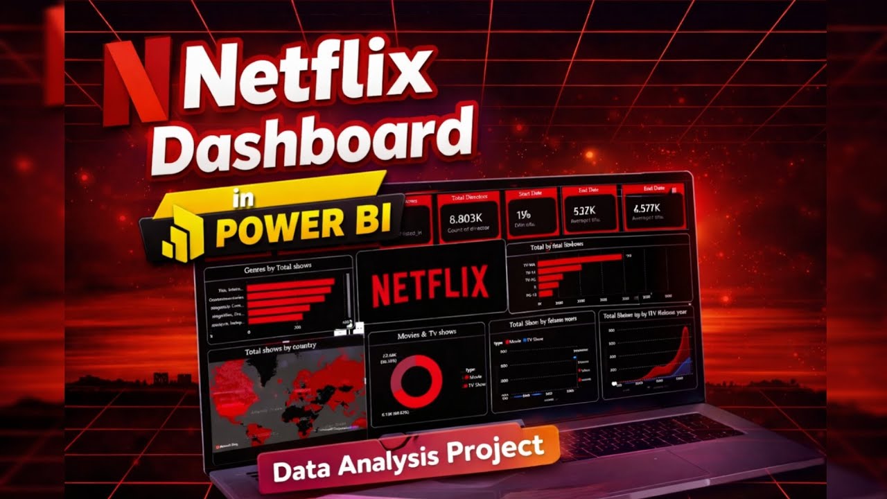 📊 Netflix Dashboard in Power BI | Data Analysis Project for Beginners ...