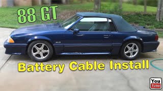 Установка отрицательного кабеля аккумуляторной батареи Foxbody — проект 88 Mustang GT