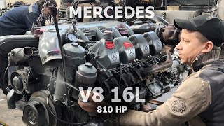 V8 16L. 810 Л/С. Сборка И Запуск Двигателя. Капитальный Ремонт Mercedes Actros