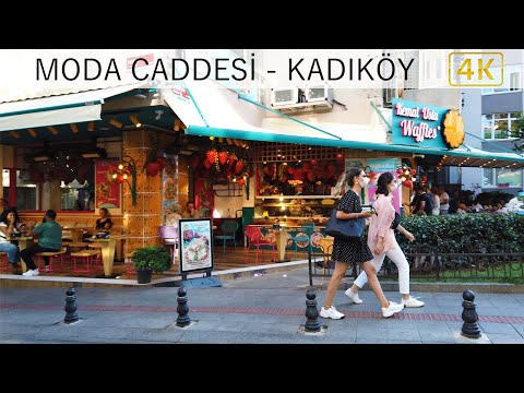 Cafes on Kadıköy Moda Street | Istanbul 4k | Istanbul Travel