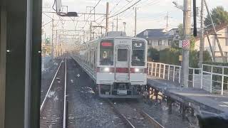 私鉄。東武鉄道。10000系8両固定編成、11801Ｆ（クハ18801号車）からの前面展望。川俣から館林間。平日ダイヤ、2501レ列車、区間急行館林行。2023年、令和５年、10月23日撮影。