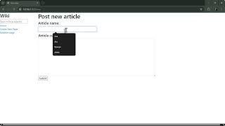 CS50W Project 1: Wiki