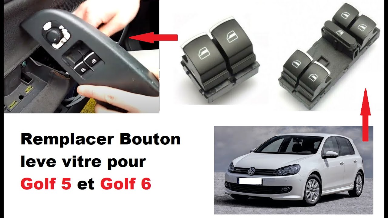 ADD OR REPLACE CHROME WINDOW REGULATOR BUTTON FOR GOLF 5 AND GOLF 6 