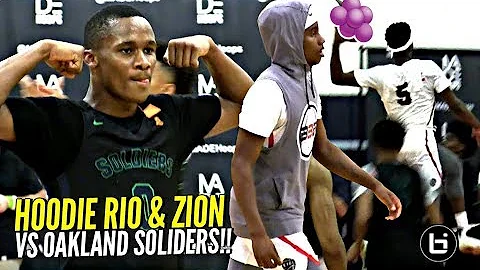 Hoodie Rio CRAZY JELLY!! Zion Harmon & Rio TEAM UP vs Scottie Pippen & Kenyon Martin Jr!!