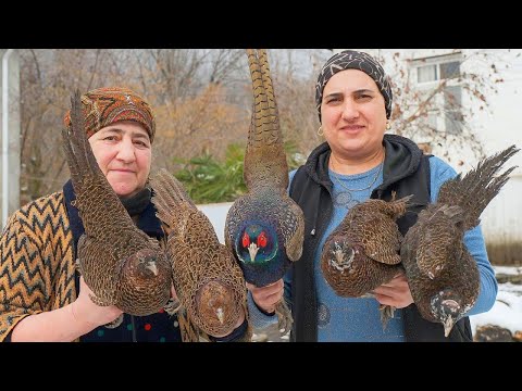 Трудовой день в деревне | Бабушка готовит плов из фазана | Деревенская семейная жизнь