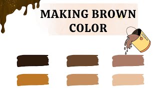 How To Make Brown Paint With Primary Colors 🟤🟫 Acrylic Paint Mixing For  Beginners 