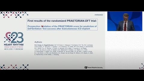 Validating the PRAETORIAN Score: Results from the PRAETORIAN DFT Trial