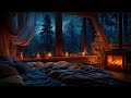 Cozy cuddly area during thunderstorms with candellight and large windows in the attic
