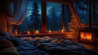 Cozy Cuddly Area during Thunderstorms with Candellight and Large Windows in the Attic