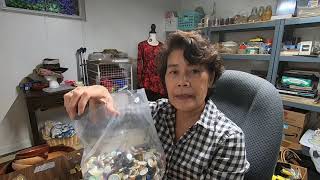 I Bought a bag of buttons from the thrift store to flip