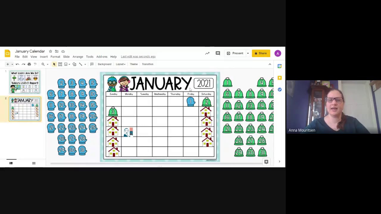 Calendar Time - Monday, January 4