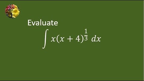 Indefinite Integrals (SMY-MA- calculus with Analytic Geometry - 4.5-2)