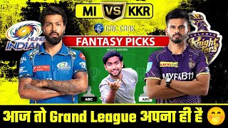 IPL 2024: MI vs KKR Dream11 Team Prediction I Mumbai vs Kolkata | Jackpot GL Team Today🔥| Match 51
