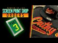 Screen print  embroidery shop  3 color print vlog