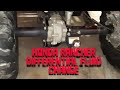 2016 Honda Rancher differential fluid change.