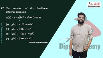 CSIR NET Maths Nov 2020 - Q.No. 47 | INTEGRAL EQUATIONS | Question Discussion