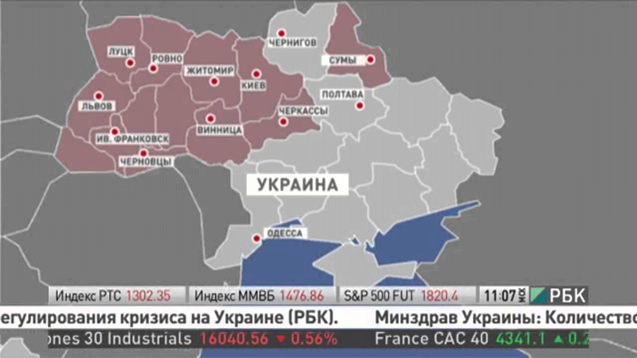 Карта разделения украины после войны