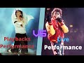 Michael jackson  playback performance vs live performance