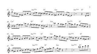 'Strode Rode' (Sonny Rollins solo)  Bb transcription