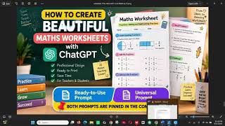 How to Create Beautiful Maths Worksheets with ChatGPT | AI for Teachers & Students
