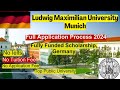 No tuition university  no application  no ielts  apply now lmu munich  migrate to europe  2024