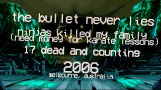 the bullet never lies - ninjas killed my family (need money for karate lessons)