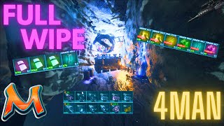 Full Wipe How A 4Man Fights For Its Cave - Mesa 4Man - Ark Survival Evolved