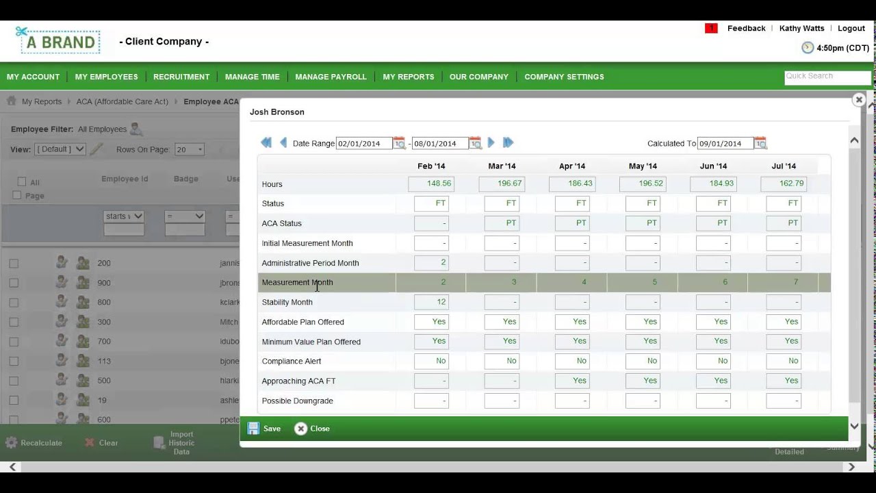 Payright ACA Module Demo