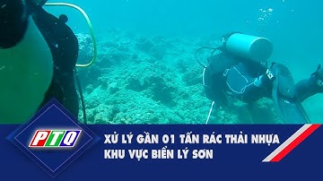 Xử lý gần 01 tấn rác thải nhựa khu vực biển Lý Sơn | PTQ