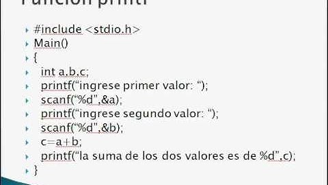 tutorial de printf y scanf