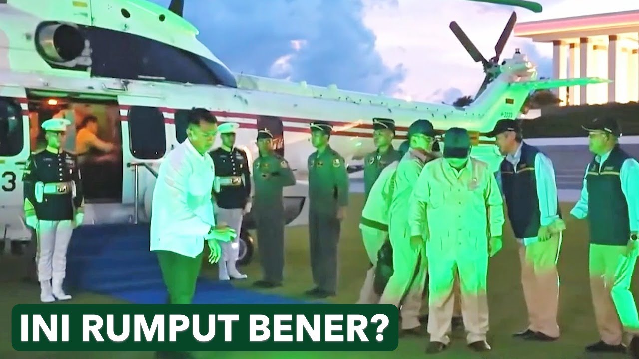 Baru ke IKN lagi INJAK RUMPUT, PRABOWO : INI RUMPUT BENER ATAU APA?