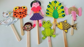How to make Stick puppets ll very easy by easy Hands