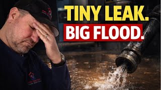 Boiler Room Flood From A Tiny Steam Pipe Leak This Couldve Been Way Worse