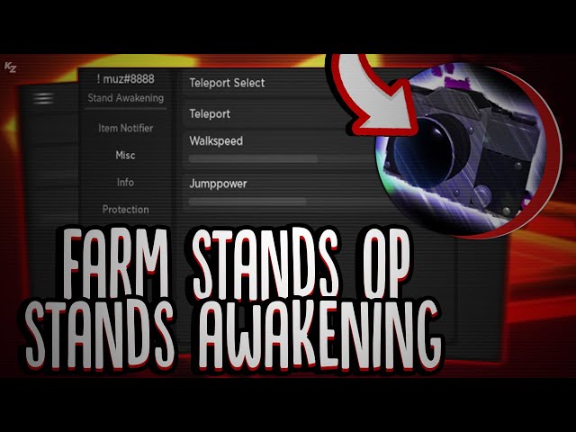 Stands Awakening [Auto Farm/Speed/Collect all items] Scripts