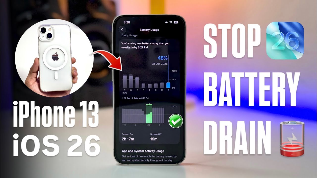iOS 26 on iPhone 13 - How to Stop Battery Drain Problem on iPhone 13 ...