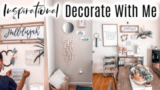 Inspirational Decorate With Me: Overcoming Bad Self Talk / Cleaning Motivation / Clean With  Me