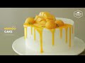 생 망고를 올린✨ 망고 생크림 케이크 만들기 : Mango cake Recipe - Cooking tree 쿠킹트리*Cooking ASMR