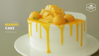 생 망고를 올린✨ 망고 생크림 케이크 만들기 : Mango cake Recipe  Cooking tree 쿠킹트리*Cooking ASMR